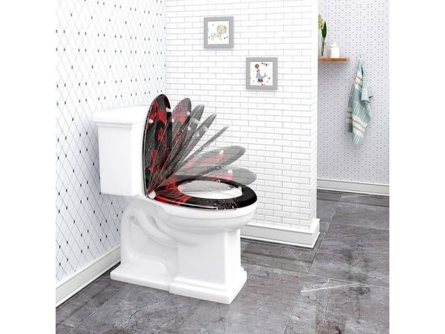 Woltu WC-Sitz, mit Abesenkautomatik, aus Duroplast, Deco Design, NEU&OVP