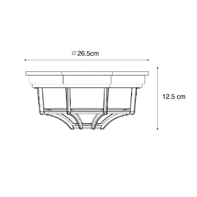 Qazqa Außen-Deckenleuchte Bri, ohne Leuchtmittel, Warmweiß, QAZQA Außen Decken­leuchte, e27, Rostbraun, Aluminium, Landhaus