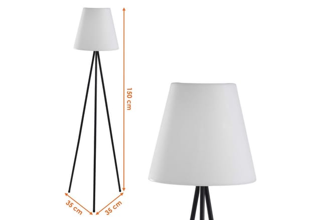Spetebo LED Solarleuchte Stehlampe für Außen und Innen mit 32 LED, Dämmerungssensor, LED fest integriert, kalt weiß, Solar Standleuchte auf 3 Beinen auch per USB aufladbar