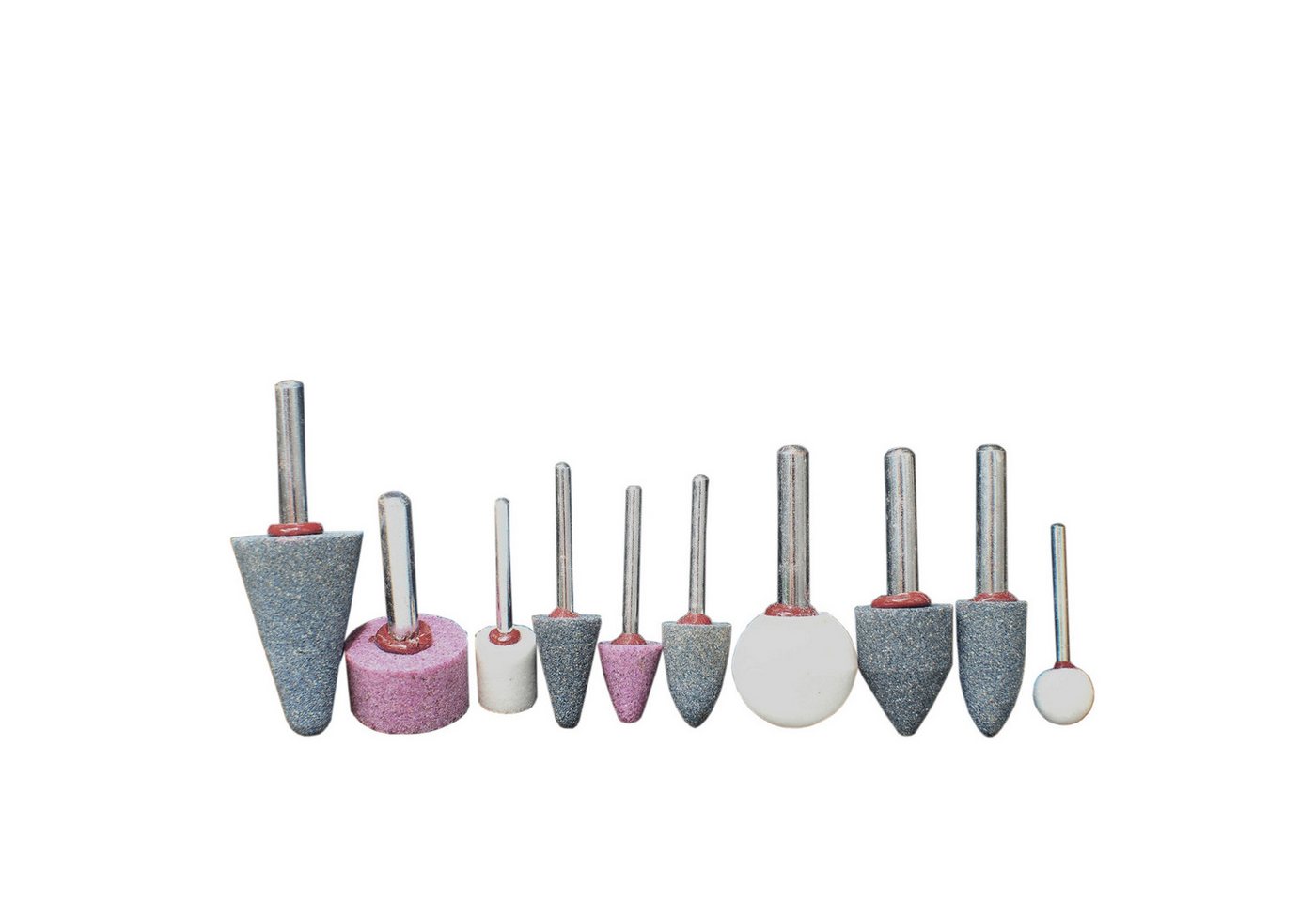 HTI-Living Schleifstift Schleifstein-Set 10 tlg. passend für Bohrmaschine, ø 20 mm, Zylinderschaft, Set, 10-St., 1 10-teiliges Set, Polierstifte Schleifstifte