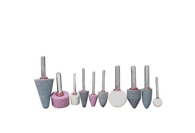 HTI-Living Schleifstift Schleifstein-Set 10 tlg. passend für Bohrmaschine, ø 20 mm, Zylinderschaft, Set, 10-St., 1 10-teiliges Set, Polierstifte Schleifstifte