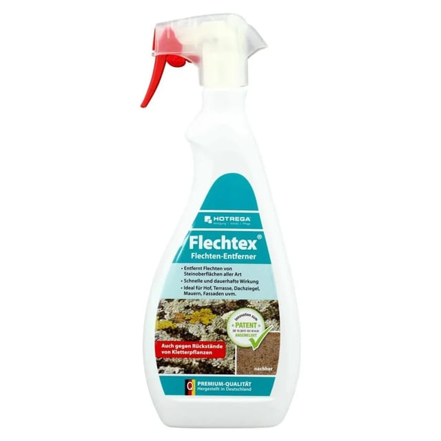 HOTREGA® Flechtex Flechtenentferner Steinreiniger Flechtenentferner Algen 750ml Grünbelagentferner