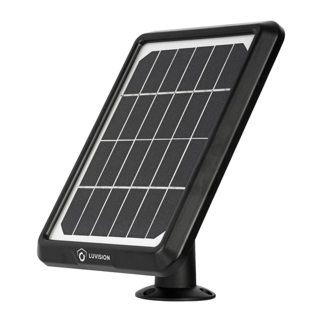 LUVISION Solarpanel Solarkollektor für Akku Überwachungskamera schwarz