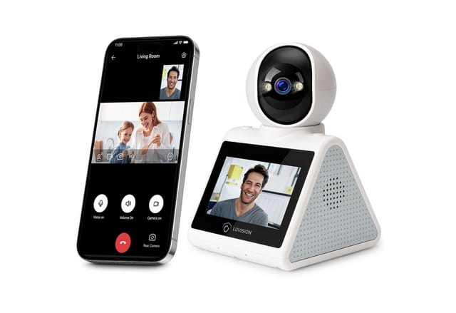 LUVISION PTZ Gegensprechkamera Video Anruf Kamera Telefonkamera WLAN Überwachungskamera Senioren Baby Überwachung Autotracking 4MP