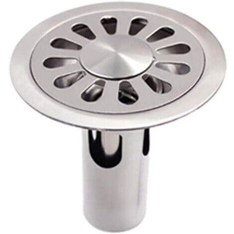 Edelstahl-siphon Mit Runder Öffnung, Satiniert, Für Bad, Wc, Küche, Waschküche Und Garten – 100 Mm × 100 Mm