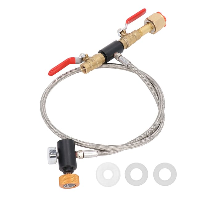 Co2-nachfülladapter Cga320 G1/2 Mit Doppelventil, Manometer Und Schlauch Für Co2-zylinder