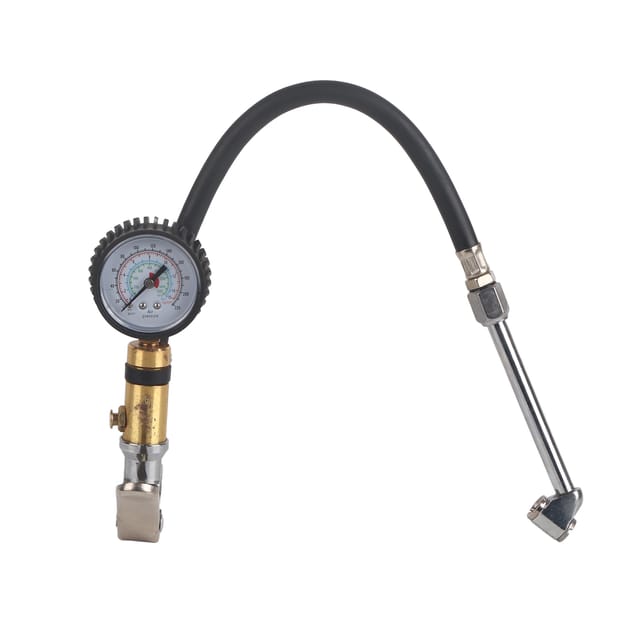 1/4"-motorradreifendruckmesser Mit Luftpumpe Und Aufblaspistole