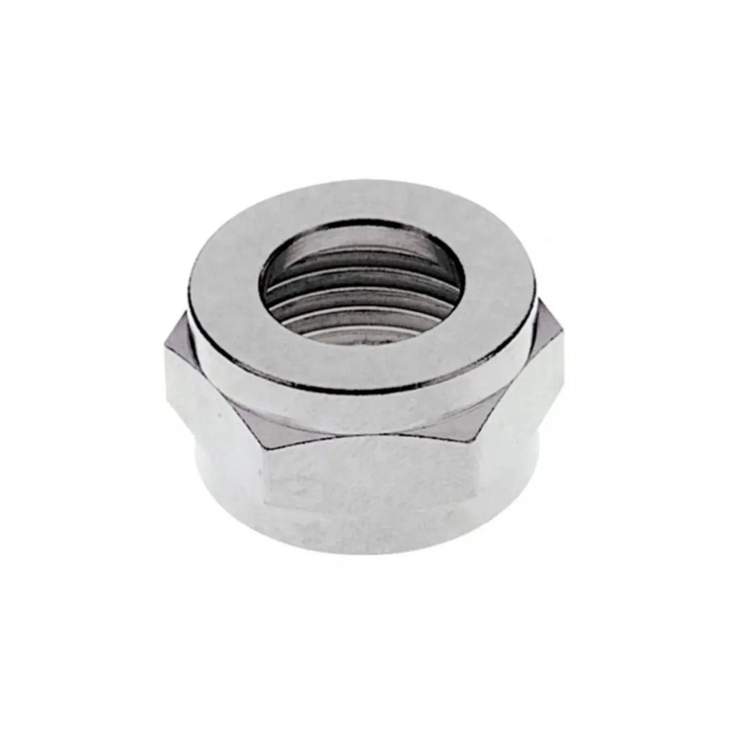 Sechskantmutter 1/2", Messing Vernickelt