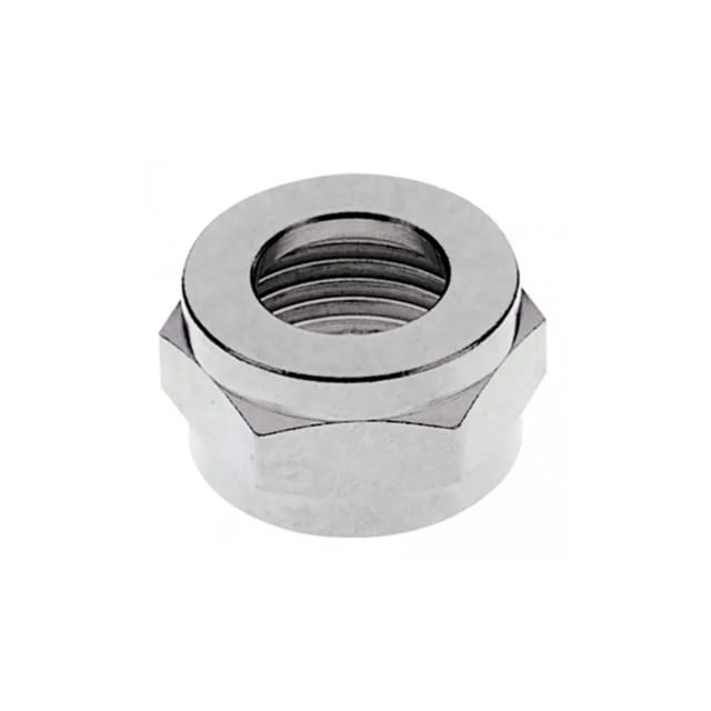 Sechskantmutter 1/2", Messing Vernickelt