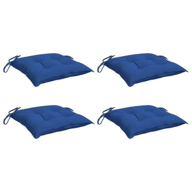Stuhlkissen 4 Stk. Blau 40x40x7 Cm Oxford-gewebe Vidaxl