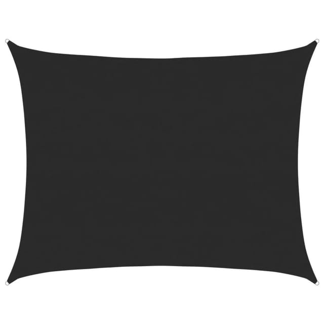 Sonnensegel 160 G/m² Rechteckig Schwarz 6x8 M Hdpe Vidaxl