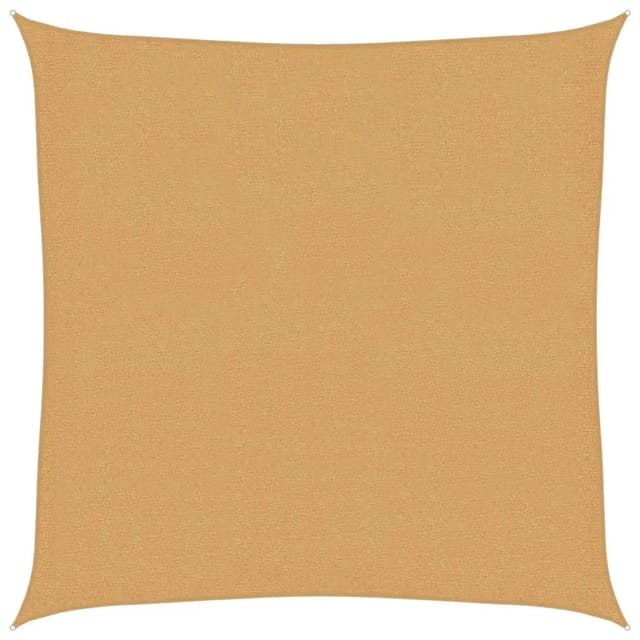 Sonnensegel 160 G/m² Quadratisch Sandfarbe 2x2 M Hdpe Vidaxl