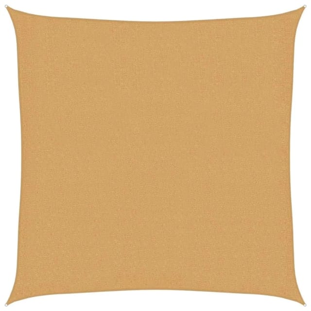 Sonnensegel 160 G/m² Quadratisch Sandfarbe 3,6x3,6 M Hdpe Vidaxl