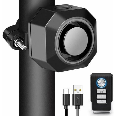 Fahrradalarm, Über Usb Wiederaufladbar, Kabelloser Motorradalarm Mit Montagehalterung, Einstellbare Empfindlichkeit, Autoalarm, Roller-fernbedienung, Elektroroller-fahrrad