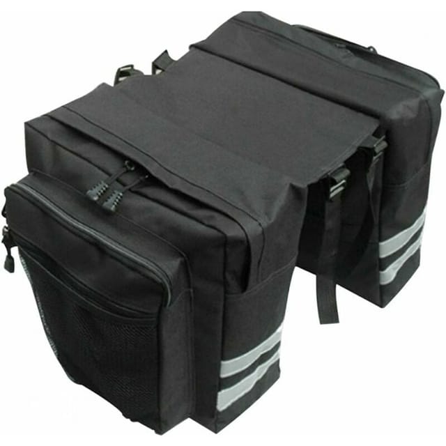 Choyclit Fahrrad-gepäcktasche, Wasserdichte Hecktasche, Doppelter Fahrradgepäckträger, Faltbare Aufbewahrungstasche Für Reisen, Picknicks, Radfahren, Outdoor-sport (schwarz)