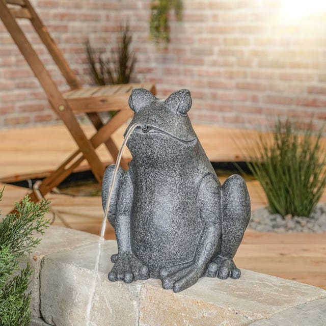 Esotec Wasserspeier Mit Solarpumpe Frosch Teichfigur Gartenfigur 101668