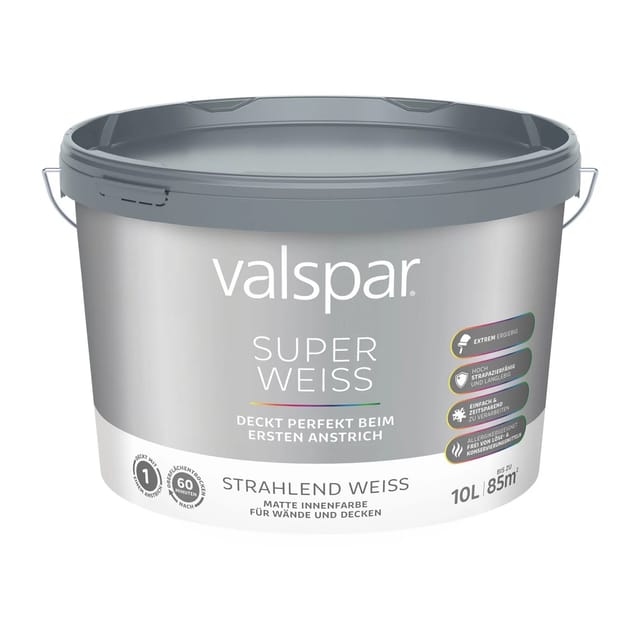 Valspar Innen- und Wandfarbe Super Weiß 10,