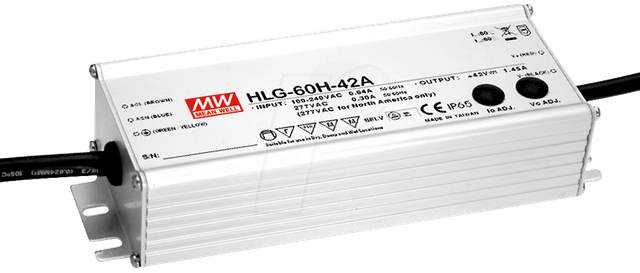 MW HLG-60H-24A - LED-Trafo, 60 W, 24 V DC, 2500 mA