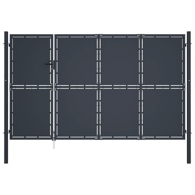 Gartentor Stahl 350 X 150 Cm Anthrazit - Vidaxl