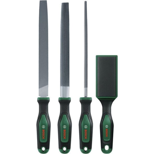 Feilen-set 200 Mm/8" Bosch - Mit Bürste - 4 Stück