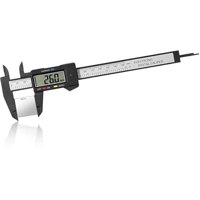 Digitaler Messschieber, 150 Mm / 6", Elektronisches Messgerät Mit Großem Lcd-bildschirm, Für Außen-, Innen-, Tiefen- Und Neigungsmessungen.