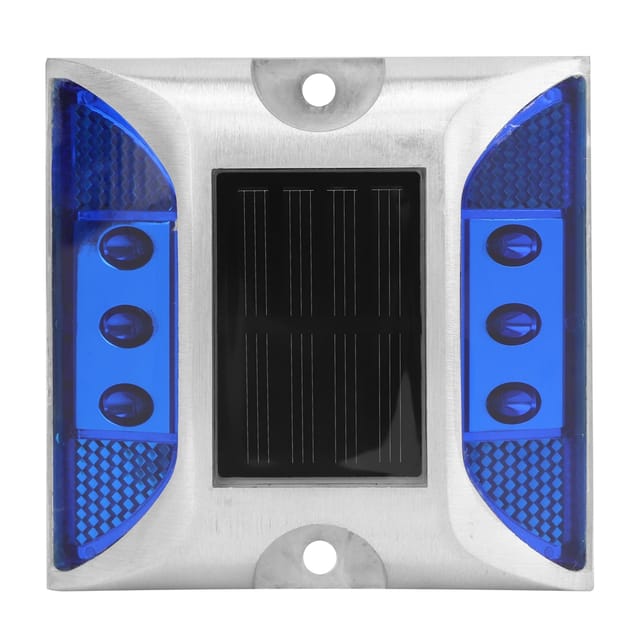 Solarbetriebene Led-einfahrtsleuchte, Wasserdichte Gartenpollerleuchte, Blauer Außenbeleuchtungs-erdspieß