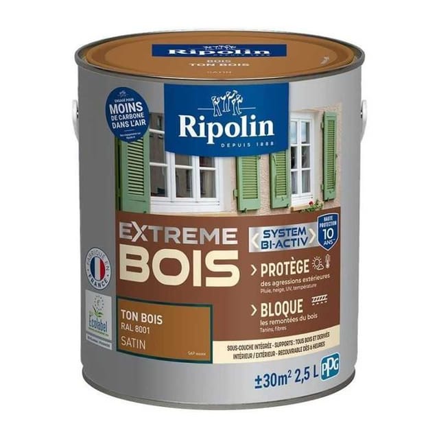 Ripolin Protection Extreme Holz Dein Holz Ral 800 Satin 2,5 L