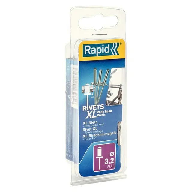 Rapid® Blindniete Flachrundkopf Ø 3,2 X 8 Mm + Bohrer 50 Stk. Blister Rapid (1 Stk.)