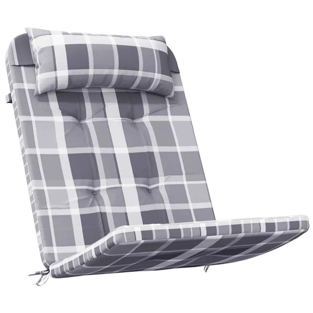 Adirondack-auflagen 2 Stk. Grau Karomuster Oxford-gewebe Vidaxl