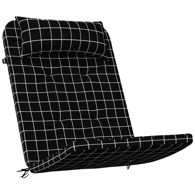 Adirondack-auflagen 2 Stk. Schwarz Karomuster Oxford-gewebe Vidaxl