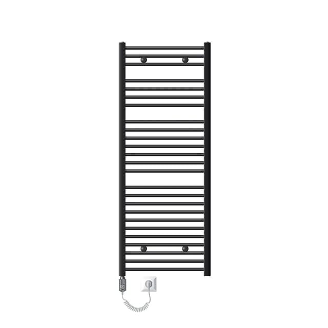 Luxebath - Ecd Germany Badheizkörper Sahara Elektrisch Mit Heizstab 1200w Große Leistung - 600 X 1500 Mm - Anthrazit Gebogen - Heizkörper Handtuchwärmer Handtuchtrockner