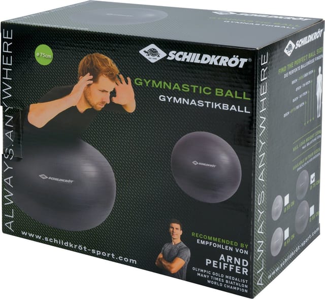 Übungsball - Schildkröt - Fitness Und Yoga - Durchmesser 75 Cm - Pumpe Inklusive
