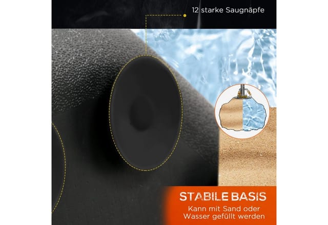 HOMCOM Box-Sandsack, zum Aufstellen, LxBxH: 60 x 64 x 180 cm - schwarz