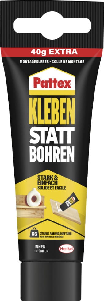Pattex Montagekleber Kleben statt Bohren 90 g weiß