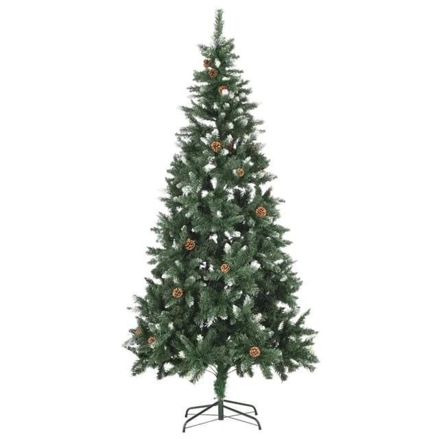 vidaXL Künstlicher Weihnachtsbaum mit LEDs Kugeln & Zapfen 210 cm Modell 4