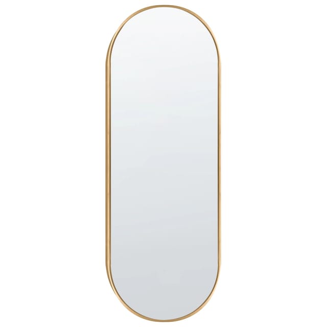Beliani Wandspiegel AZEVILLE Gold 2x46x122