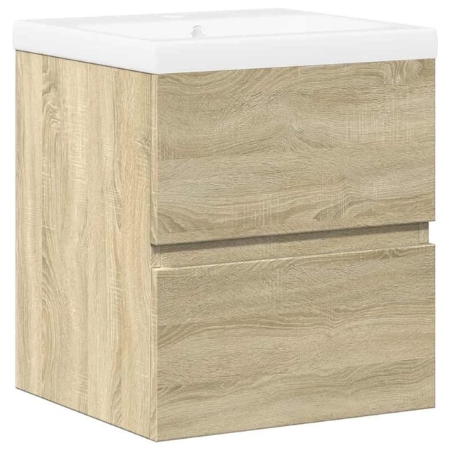 vidaXL 2-Tlg Badmöbel-Set Sonoma-Eiche Holzwerkstoff 3325032