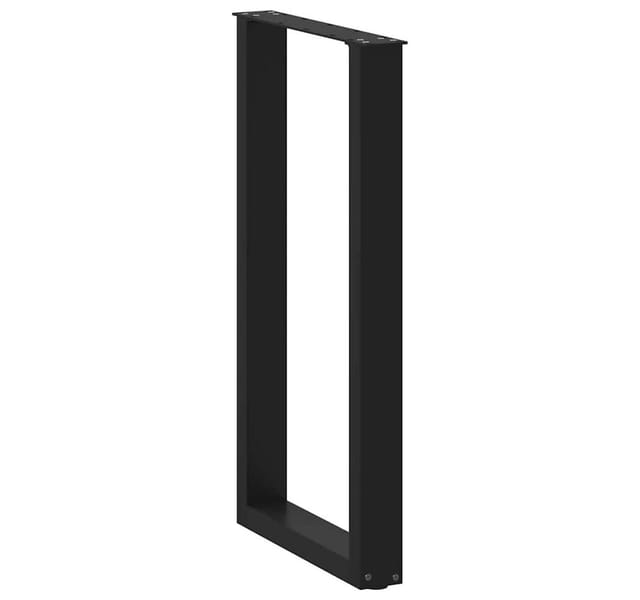 vidaXL Bartischbeine U-Form 2 Stk Schwarz 40x90-91 cm Stahl 4013216