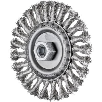 PFERD TOOLS Rundbürste gezopft RBG Ø 115x12 mm M14 Edelstahl-Draht-Ø 0,35 mm Winkelschleifer