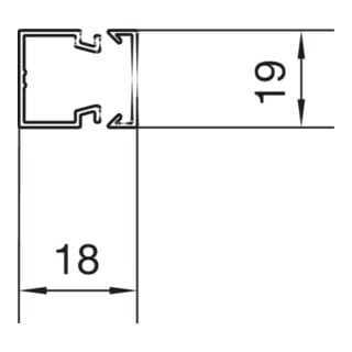 Tehalit Leitungsführungskanal 20x20mm verkehrsweiß LFH200200 vws