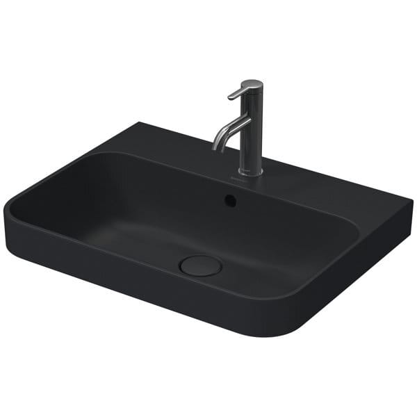 Duravit Aufsatzwaschtisch Happy D.2 Plus 60x46cm, gs, m HL, ÜL, HLB, anthr. m