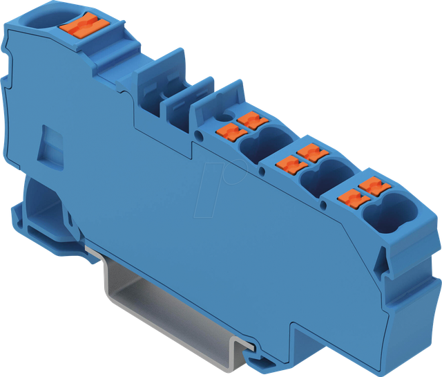 WAGO 2206-8034 - Verteilerklemme 1x 6 mm² / 6x 1,5 mm², blau