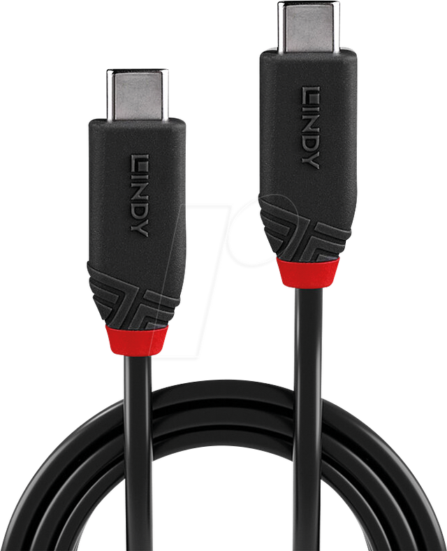 Lindy Black Line - USB-C cable - 24 pin USB-C to 24 pin USB-C - 2 m
