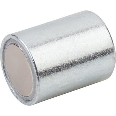 MAGNET STABGREIFER, RUND, D=20 D1=M05, NDFEB, KOMP:STAHL