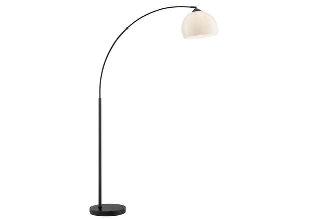 Brilliant Bogenlampe Vessa - Bogenstehleuchte, ohne Leuchtmittel, Stehlampe Wohnzimmer, H 166 cm, B 122 cm, E27-Fassung, Bogenleuchte
