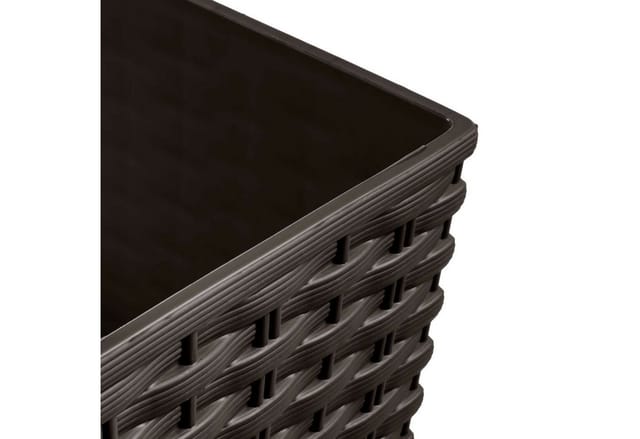 Prosperplast Pflanzkübel DRTS400L, Blumentopf mit Einsatz Rato Low Anthrazit/Weiß/Umbra