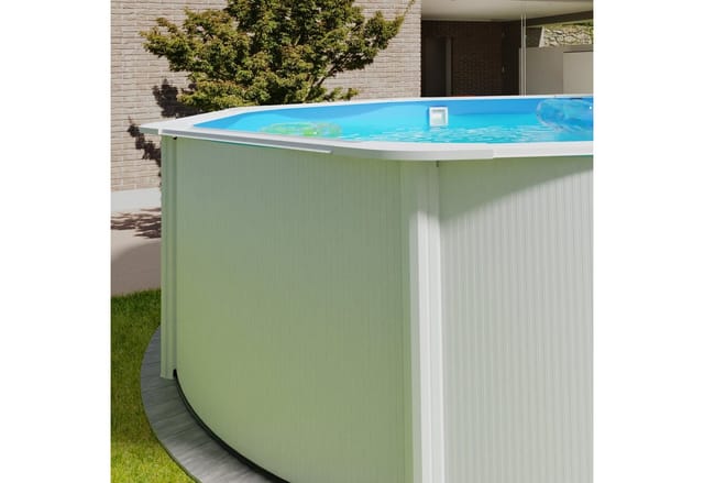 Planet Pool Rundpool Stahlwandpool rund Größe wählbar, 120 cm tief, Sta (Einzelbecken, 1-tlg), verzinkte Stahlwand
