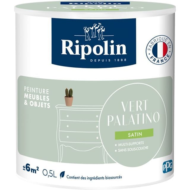 Möbel- Und Objektfarbe - Palatino Grün - Satin - Ripolin - 0,5l