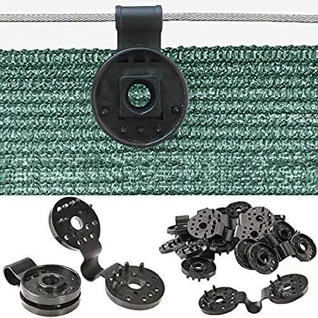 Autoclips, Spezialclips Mit Ösen, Sichtschutzbefestigungen Für Zaungewebe, Schattierungsnetze, Winddichtes Gewebe, Befestigungselemente Für Outdoor-netze Mit Haken, Nähclips (50 Stück).