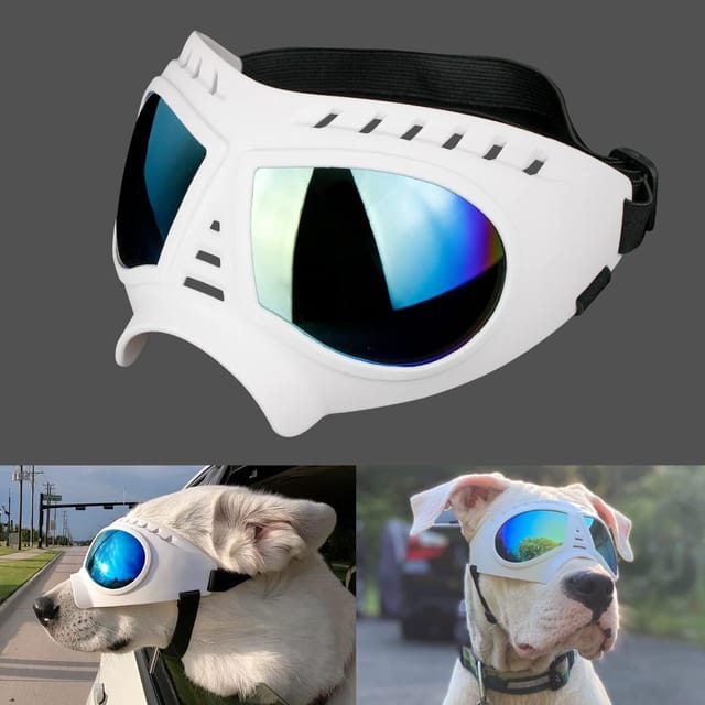 Hundeschutzbrille Mit Verstellbaren Riemen, Leicht Anzulegen, Anti-